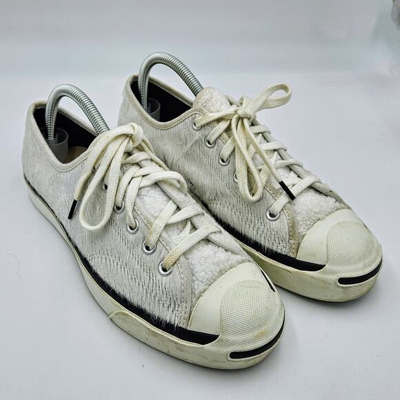 Converse Clot Jack Purcell Low Top Ox White Fur 'Giant Panda' Shoes M 6.5 W-8 - Picture 2 of 9
